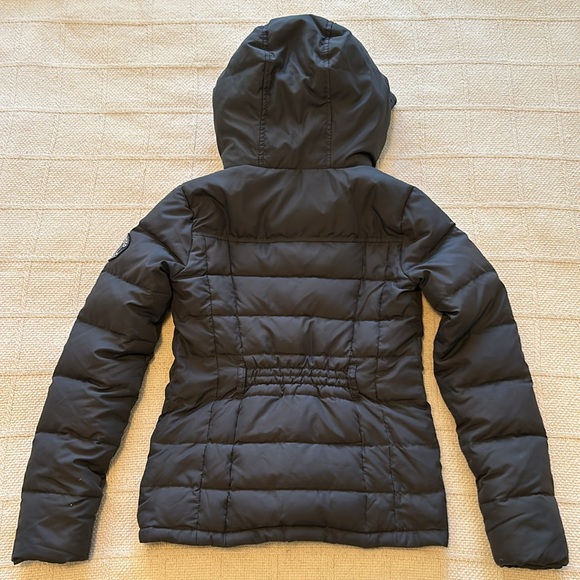 Abercrombie Kids Down Grey Coat Jacket w Hood sz M - Picture 2 of 14